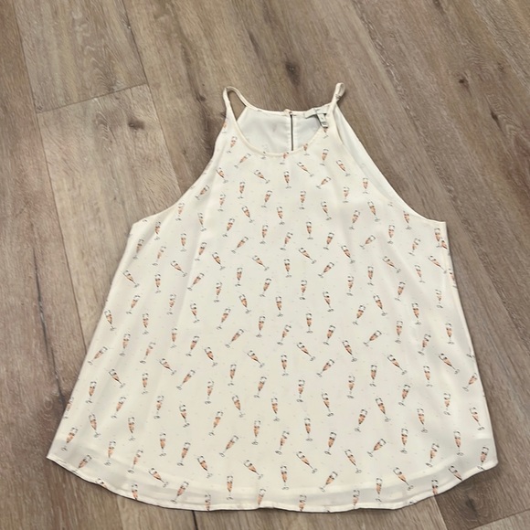 Joie Tops - Joie - rain champagne glass tank top halter size small